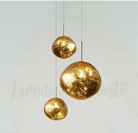 Pendul Glass Gold 220, 1 surse de iluminare